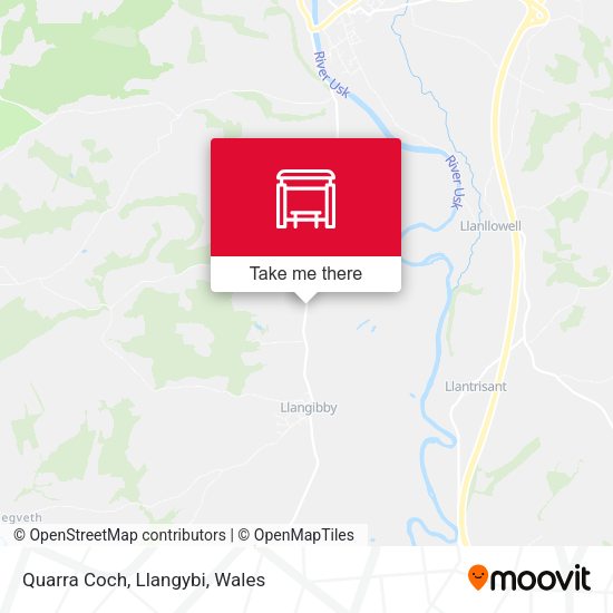 Quarra Coch, Llangybi map