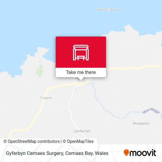 Gyferbyn Cemaes Surgery, Cemaes Bay map