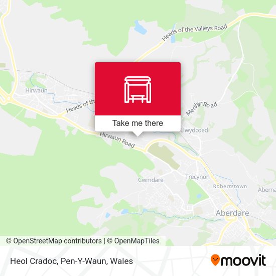 Heol Cradoc, Pen-Y-Waun map