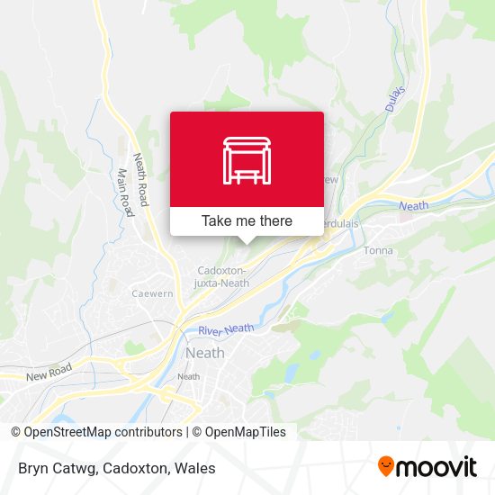 Bryn Catwg, Cadoxton map