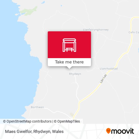Maes Gwelfor, Rhydwyn map