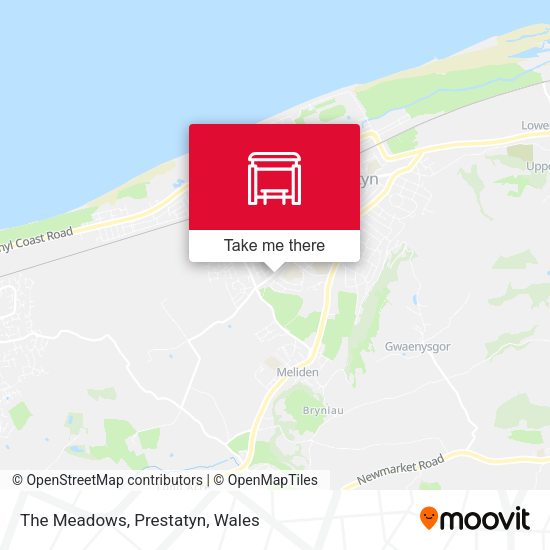 The Meadows, Prestatyn map
