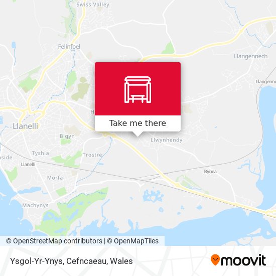 Ysgol-Yr-Ynys, Cefncaeau map