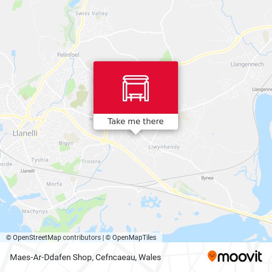 Maes-Ar-Ddafen Shop, Cefncaeau map