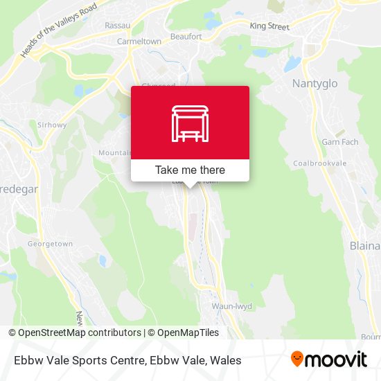 Ebbw Vale Sports Centre, Ebbw Vale map