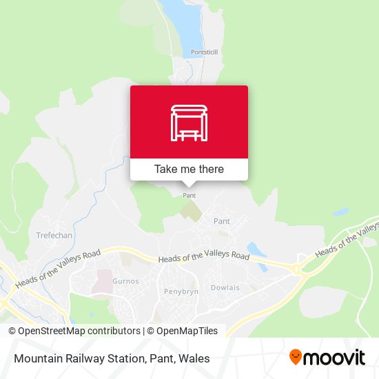 Mountain Railway Station, Pant map