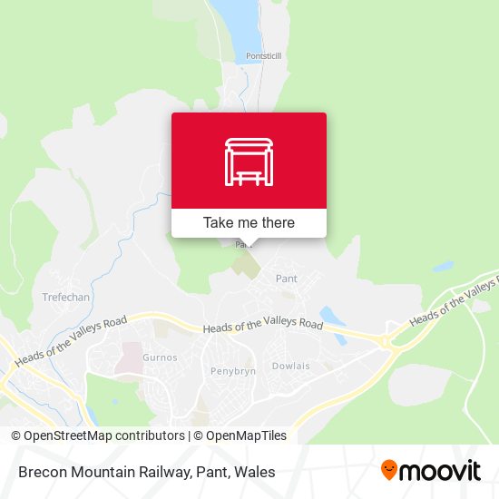 Brecon Mountain Railway, Pant map