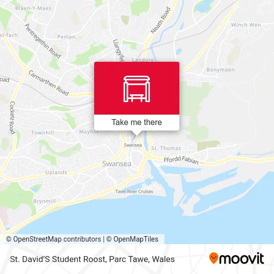 St. David’S Student Roost, Parc Tawe map