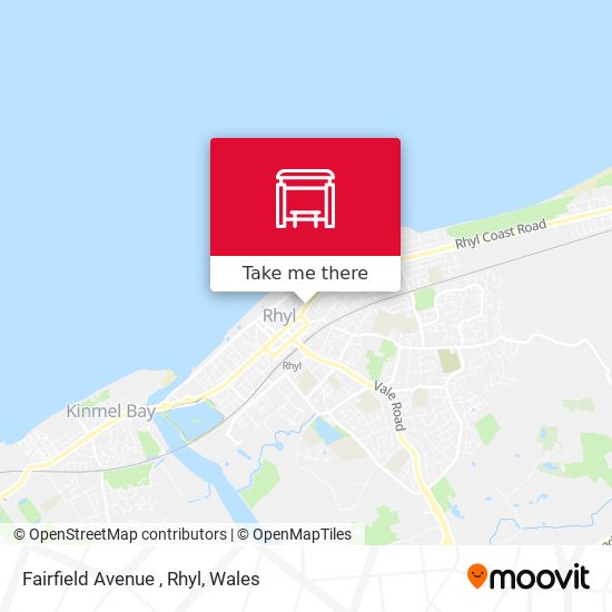 Fairfield Avenue , Rhyl map