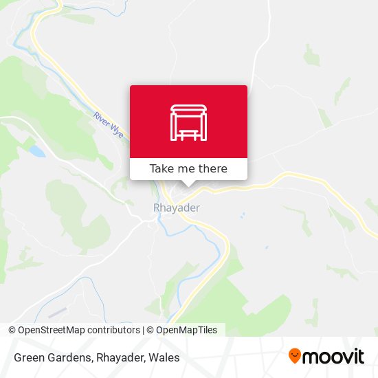 Green Gardens, Rhayader map