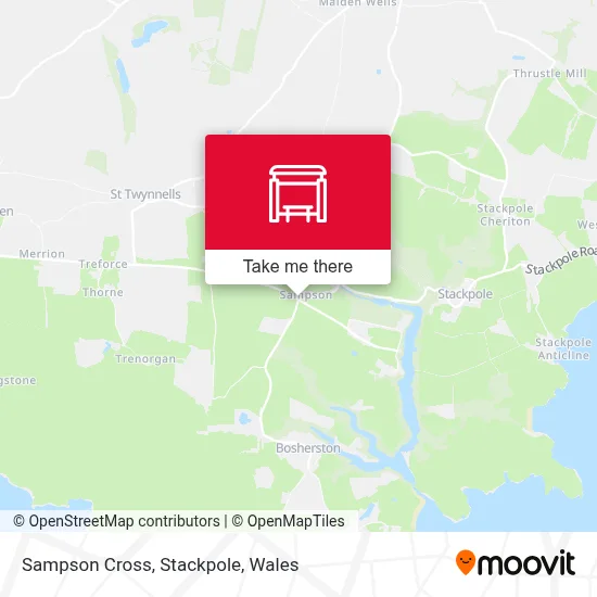 Sampson Cross, Stackpole map