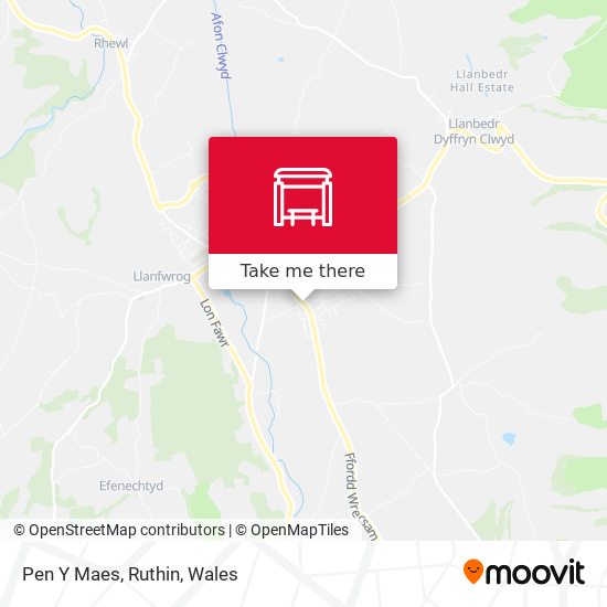 Pen Y Maes, Ruthin map