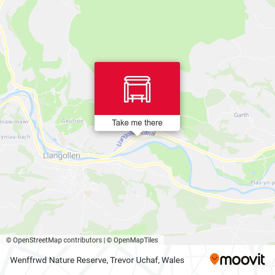 Wenffrwd Nature Reserve, Trevor Uchaf map