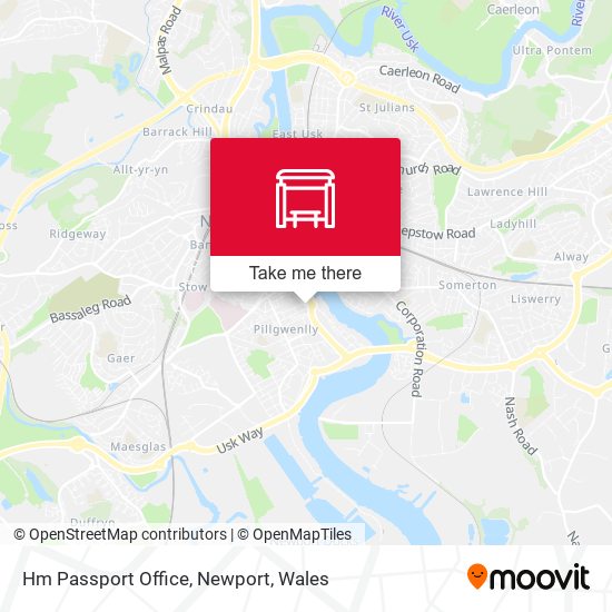 Hm Passport Office, Newport map