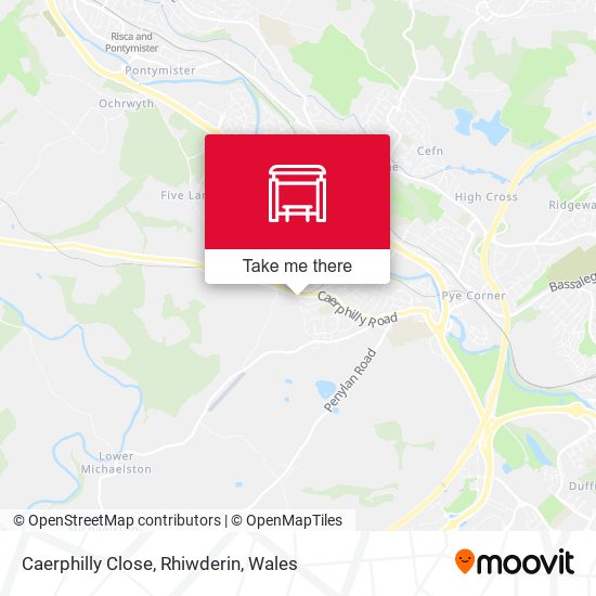 Caerphilly Close, Rhiwderin map