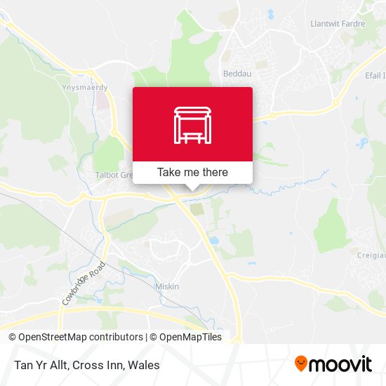 Tan Yr Allt, Cross Inn map