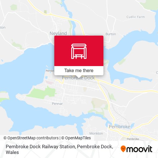 Pembroke Dock Railway Station, Pembroke Dock map
