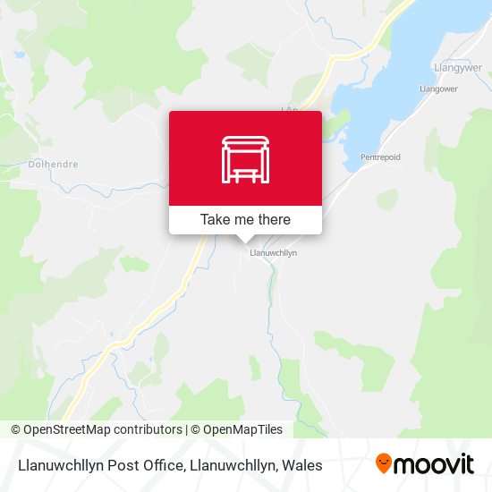 Llanuwchllyn Post Office, Llanuwchllyn map