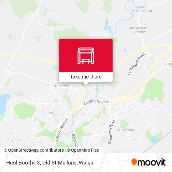 Heol Booths 3, Old St Mellons map