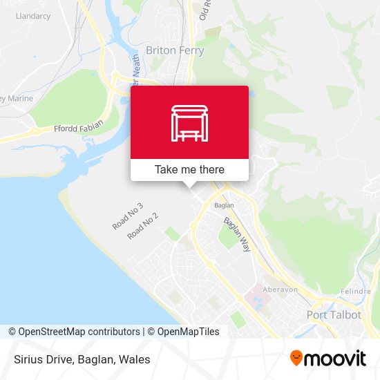 Sirius Drive, Baglan map