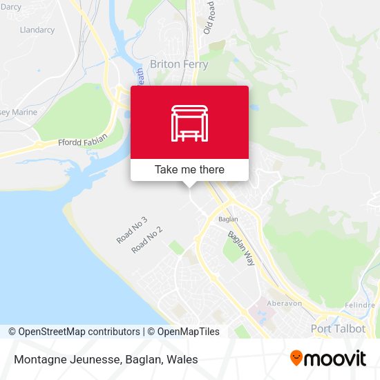 Montagne Jeunesse, Baglan map