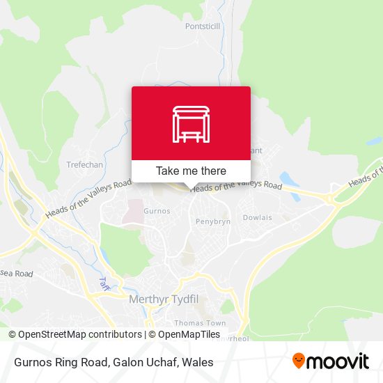 Gurnos Ring Road, Galon Uchaf map