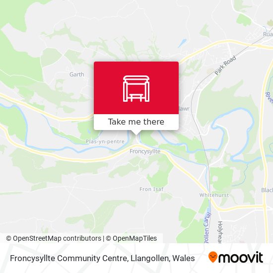 Froncysyllte Community Centre, Llangollen map