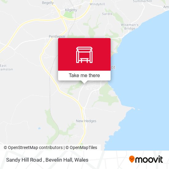 Sandy Hill Road , Bevelin Hall map