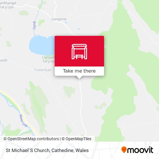 St Michael`S Church, Cathedine map
