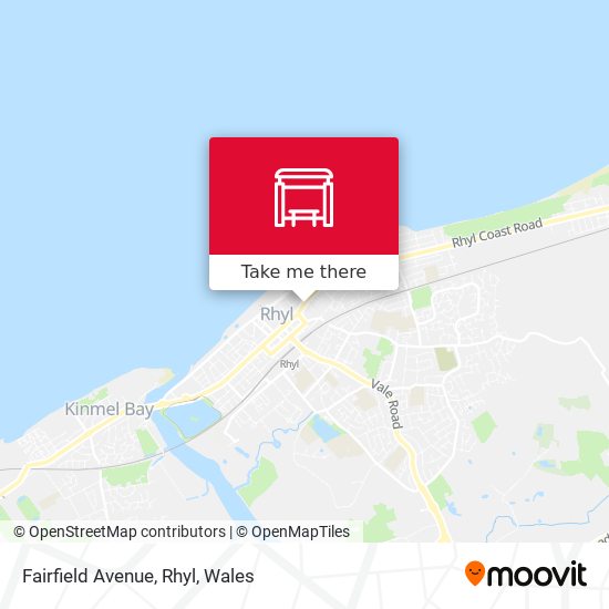 Fairfield Avenue, Rhyl map