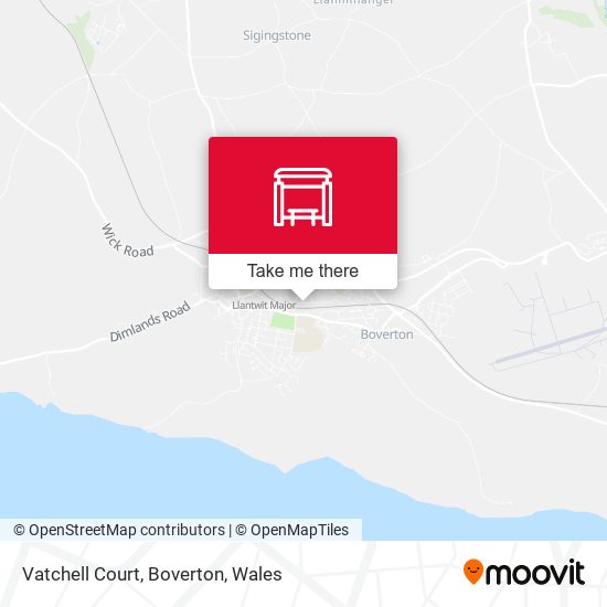 Vatchell Court, Boverton map