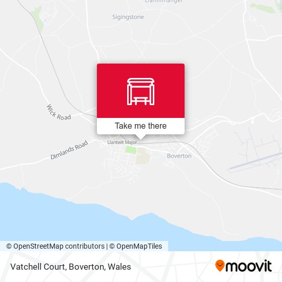 Vatchell Court, Boverton map