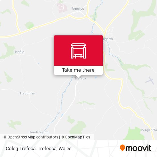 Coleg Trefeca, Trefecca map