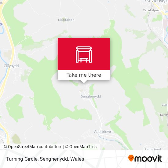 Turning Circle, Senghenydd map