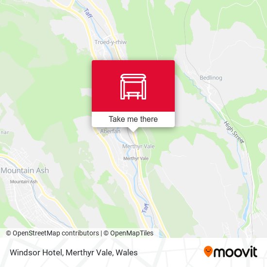 Windsor Hotel, Merthyr Vale map