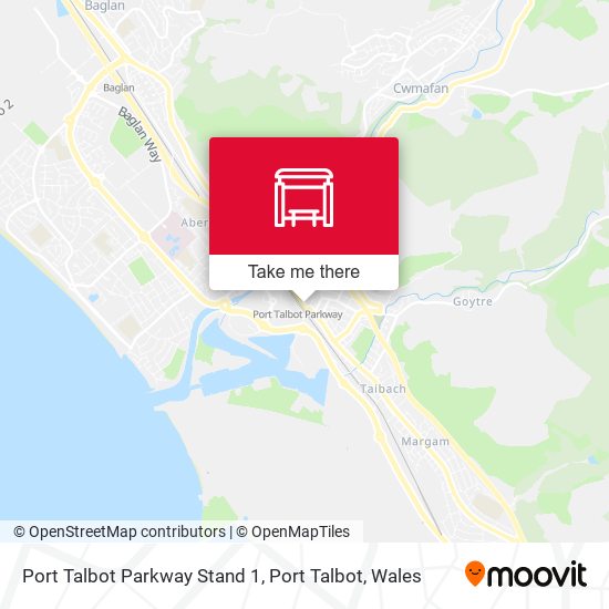 Port Talbot Parkway Stand 1, Port Talbot map