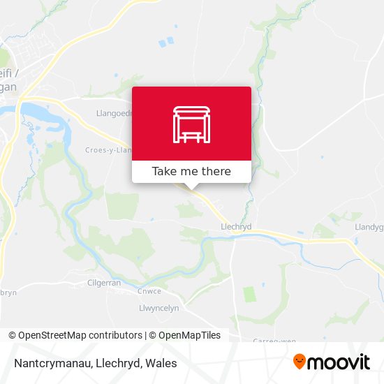 Nantcrymanau, Llechryd map