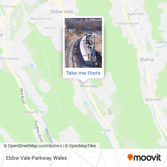 Ebbw Vale Parkway map