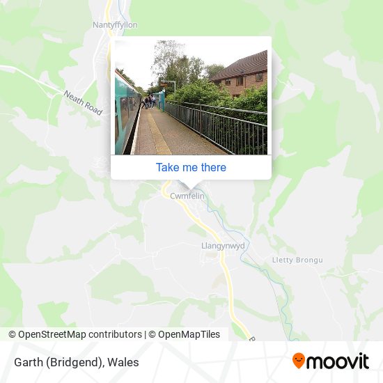 Garth (Bridgend) map