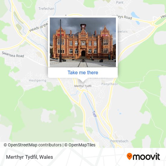 Merthyr Tydfil map