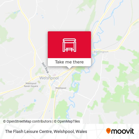 The Flash Leisure Centre, Welshpool map