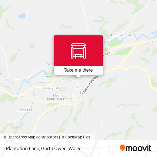 Plantation Lane, Garth Owen map