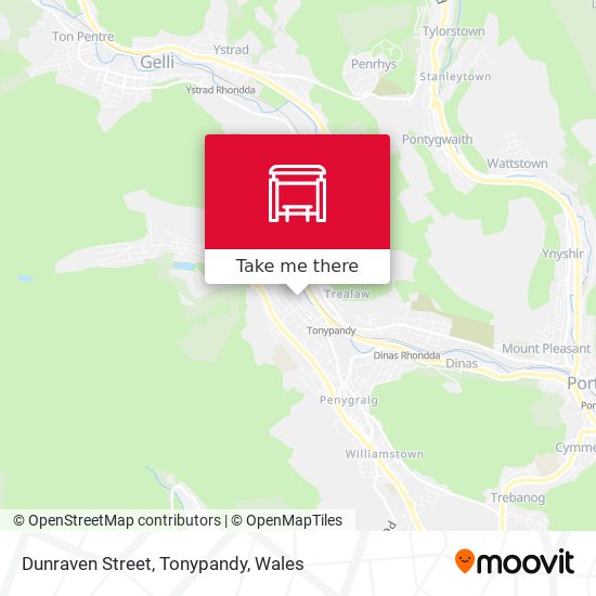 Dunraven Street, Tonypandy map