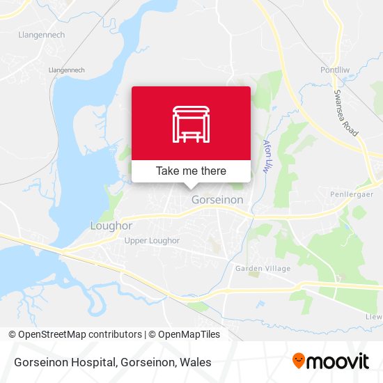 Gorseinon Hospital, Gorseinon map