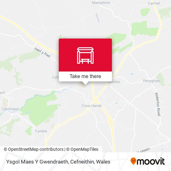 Ysgol Maes Y Gwendraeth, Cefneithin map
