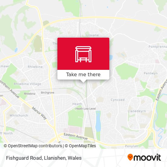 Fishguard Road, Llanishen map