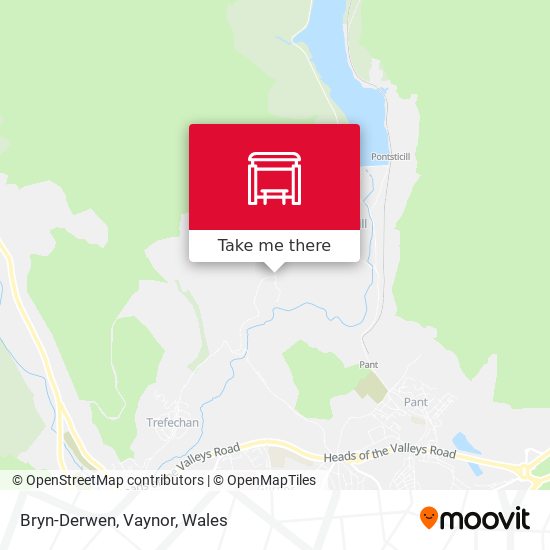 Bryn-Derwen, Vaynor map