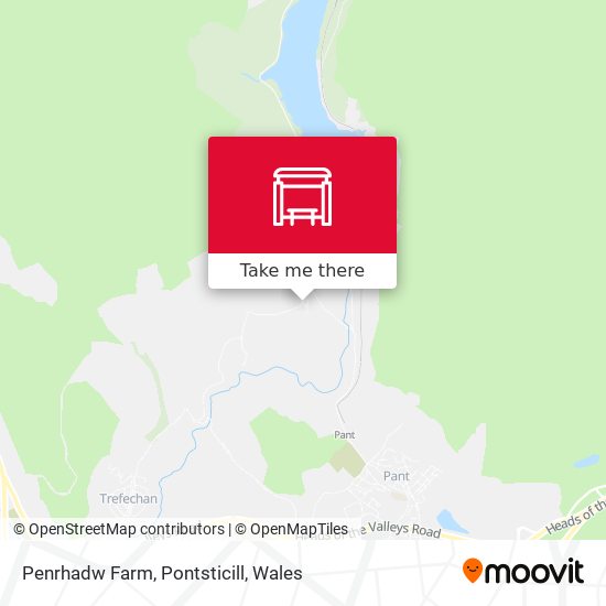 Penrhadw Farm, Pontsticill map