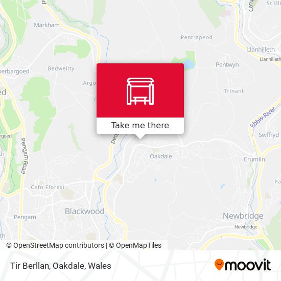 Tir Berllan, Oakdale map