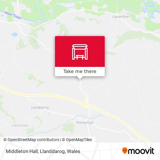 Middleton Hall, Llanddarog map